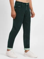 plounge Slim Fit Clean Look Men's Jeans - Green ( Pack of 1 ) - Image 2