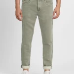 plounge Slim Fit Clean Look Men's Jeans - Light Green ( Pack of 1 )