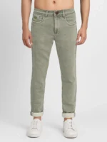 plounge Slim Fit Clean Look Men's Jeans - Light Green ( Pack of 1 )
