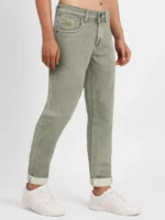 plounge Slim Fit Clean Look Men's Jeans - Light Green ( Pack of 1 ) - Image 2