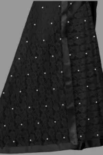 vanraj Net Self Design Saree With Unstitched Blouse Piece ( Black ) - Image 2